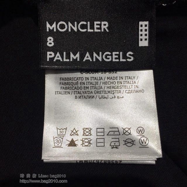 Moncler男短袖 Moncler X Palm Angels19春夏新款 盟可睞黑色T恤  tzy1693